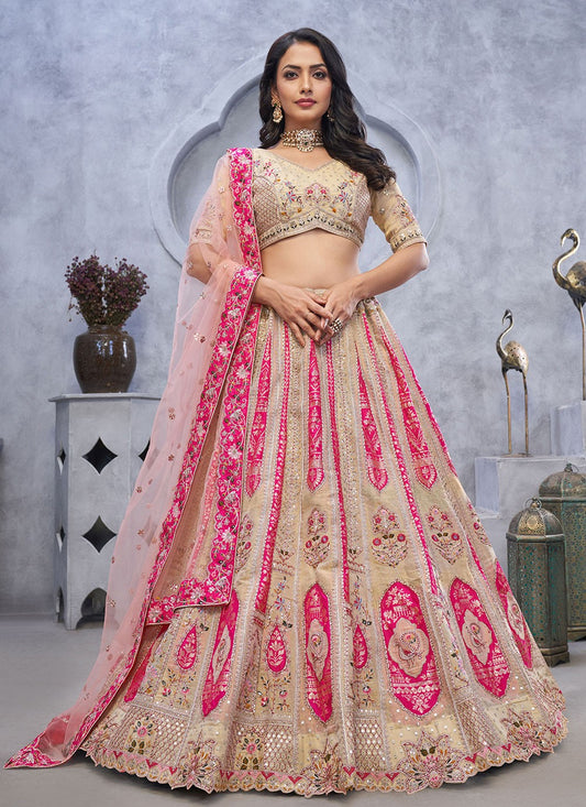 Embroidered Organza, Silk Lehenga - L3112