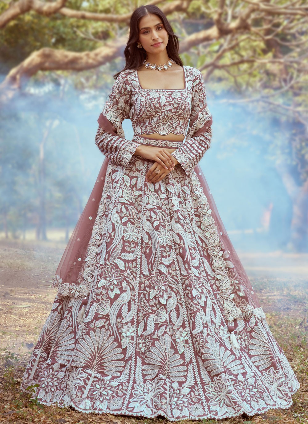 Beads Organza A - Line Lehenga - L2931