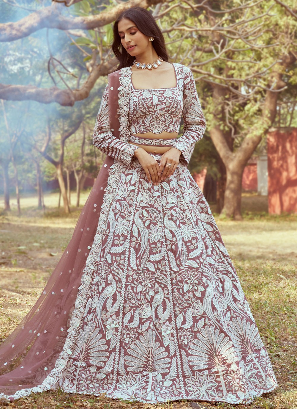 Beads Organza A - Line Lehenga - L2931