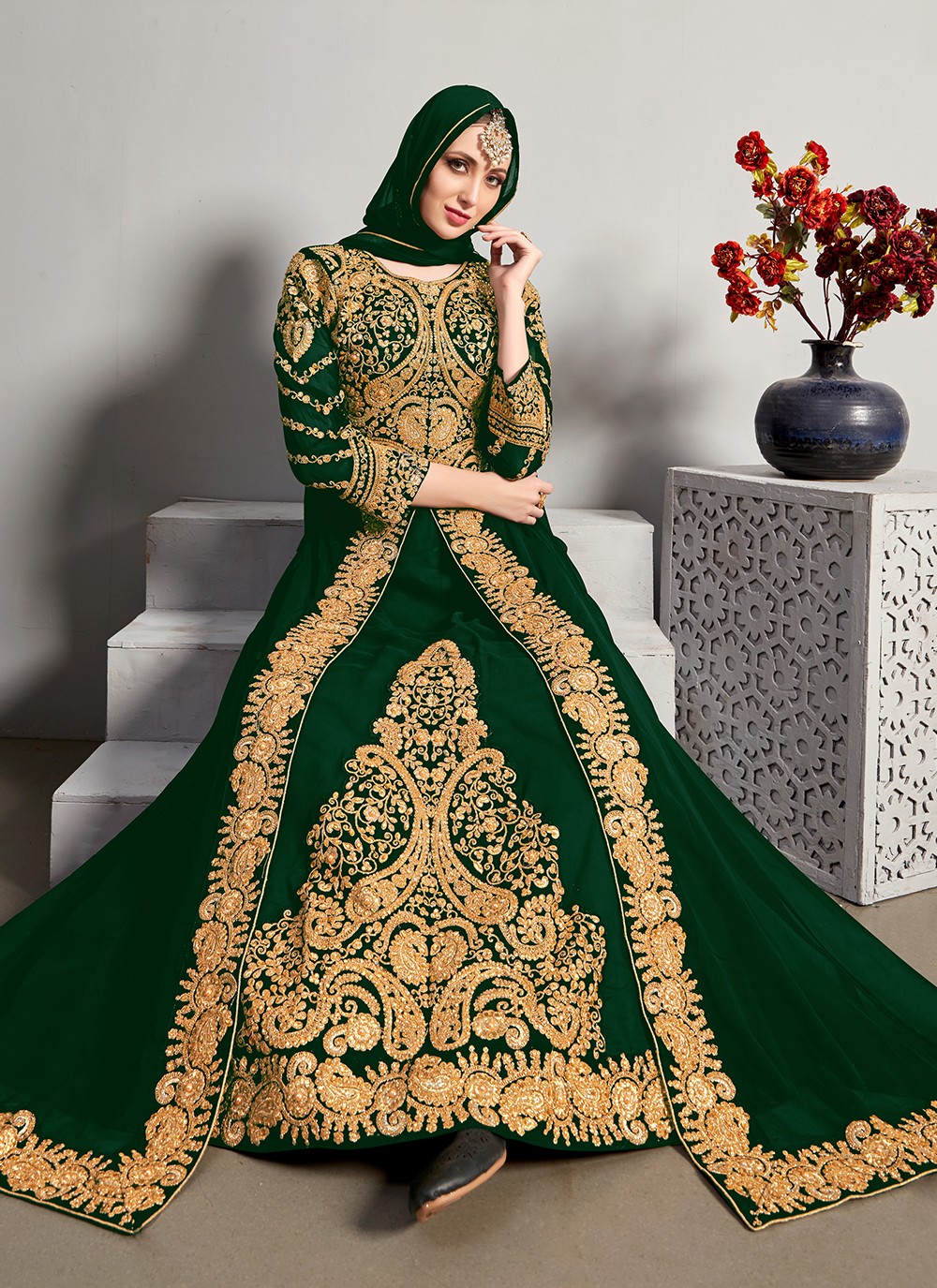 Pure Georgette Floor Length Anarkali - T718