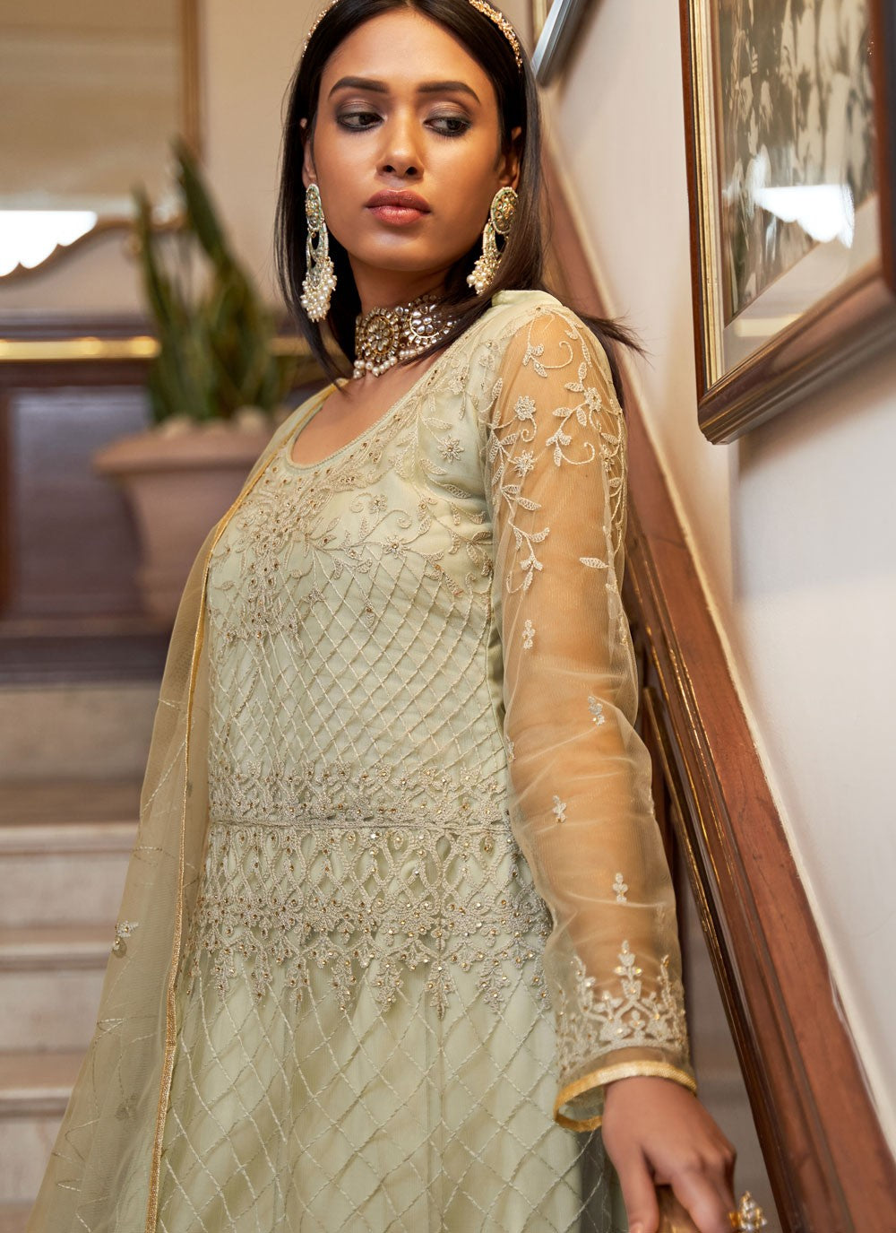 Net Anarkali - T3515