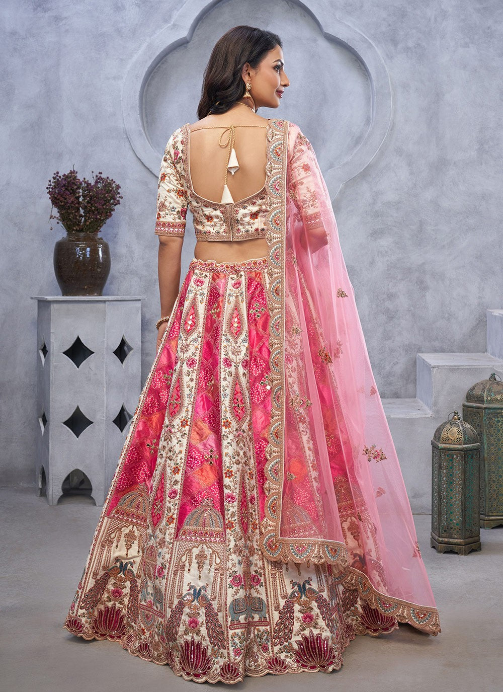 Embroidered Net A - Line Lehenga - L2852