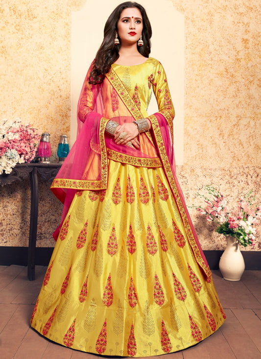 Swarovski Satin A - Line Lehenga - L0012