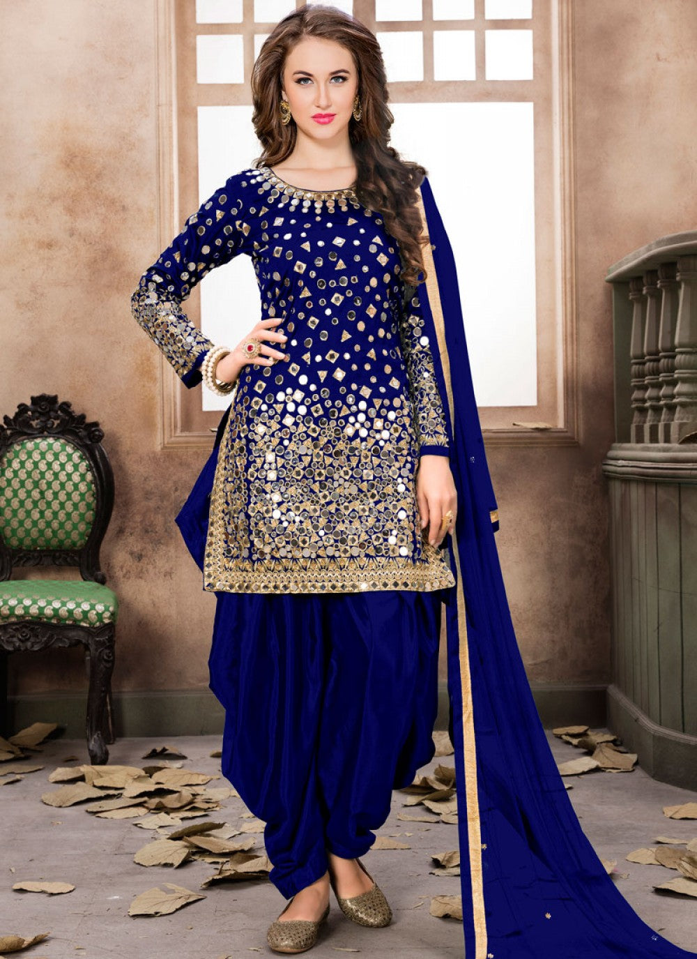 Tafeta Silk Patiala Suit - T033