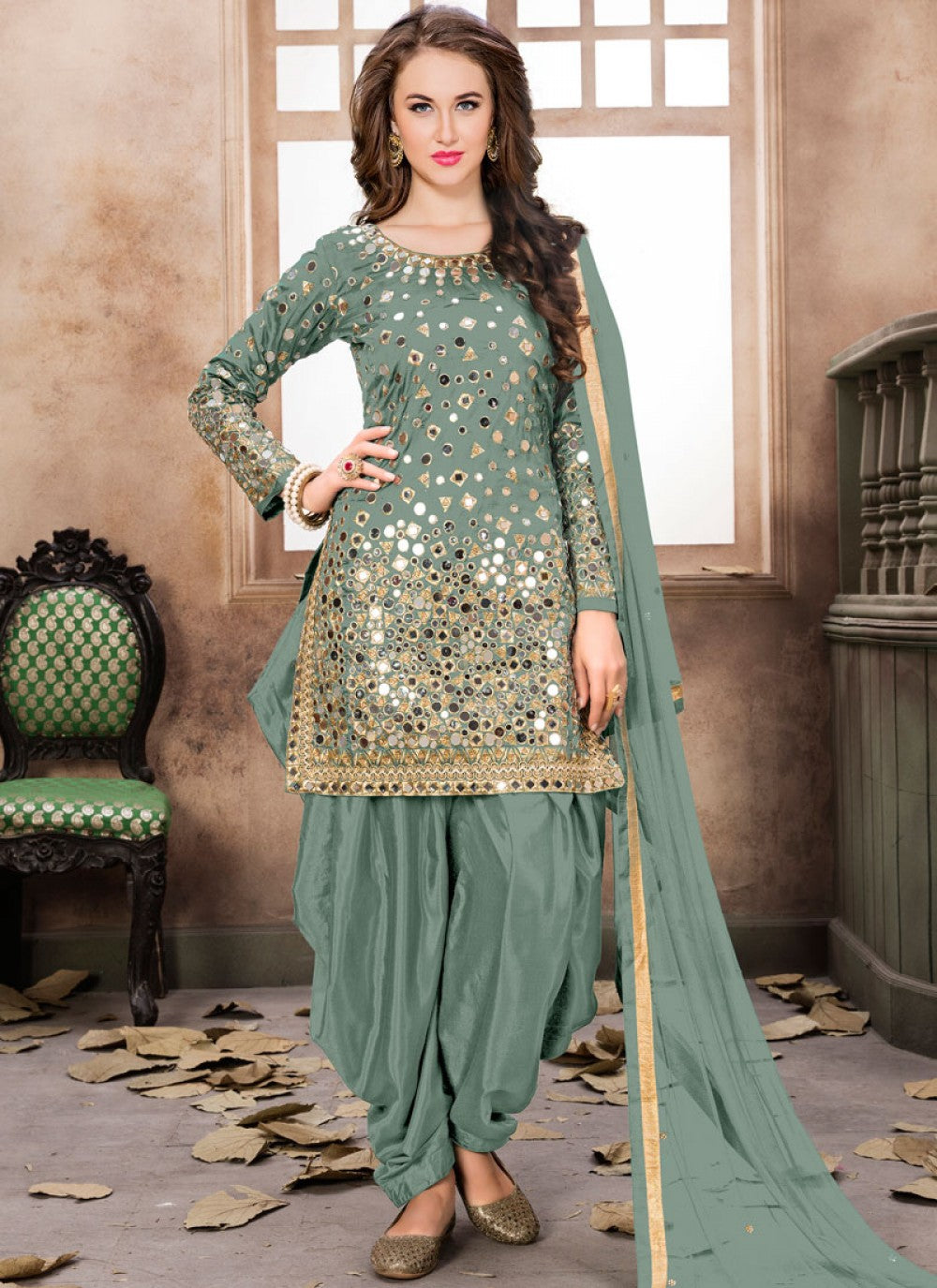 Tafeta Silk Patiala Suit - T033