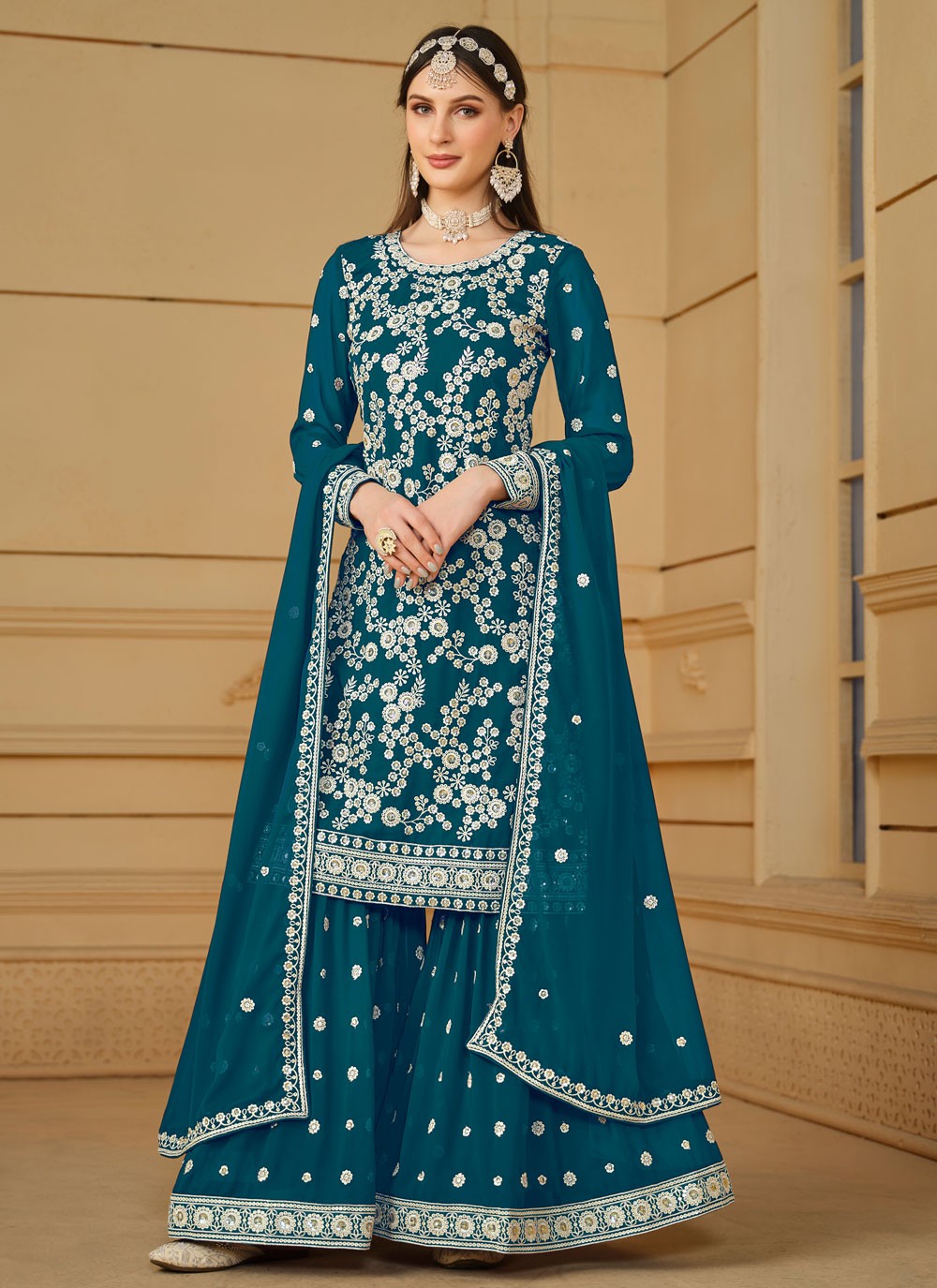 Faux Georgette Salwar Suit - T2182