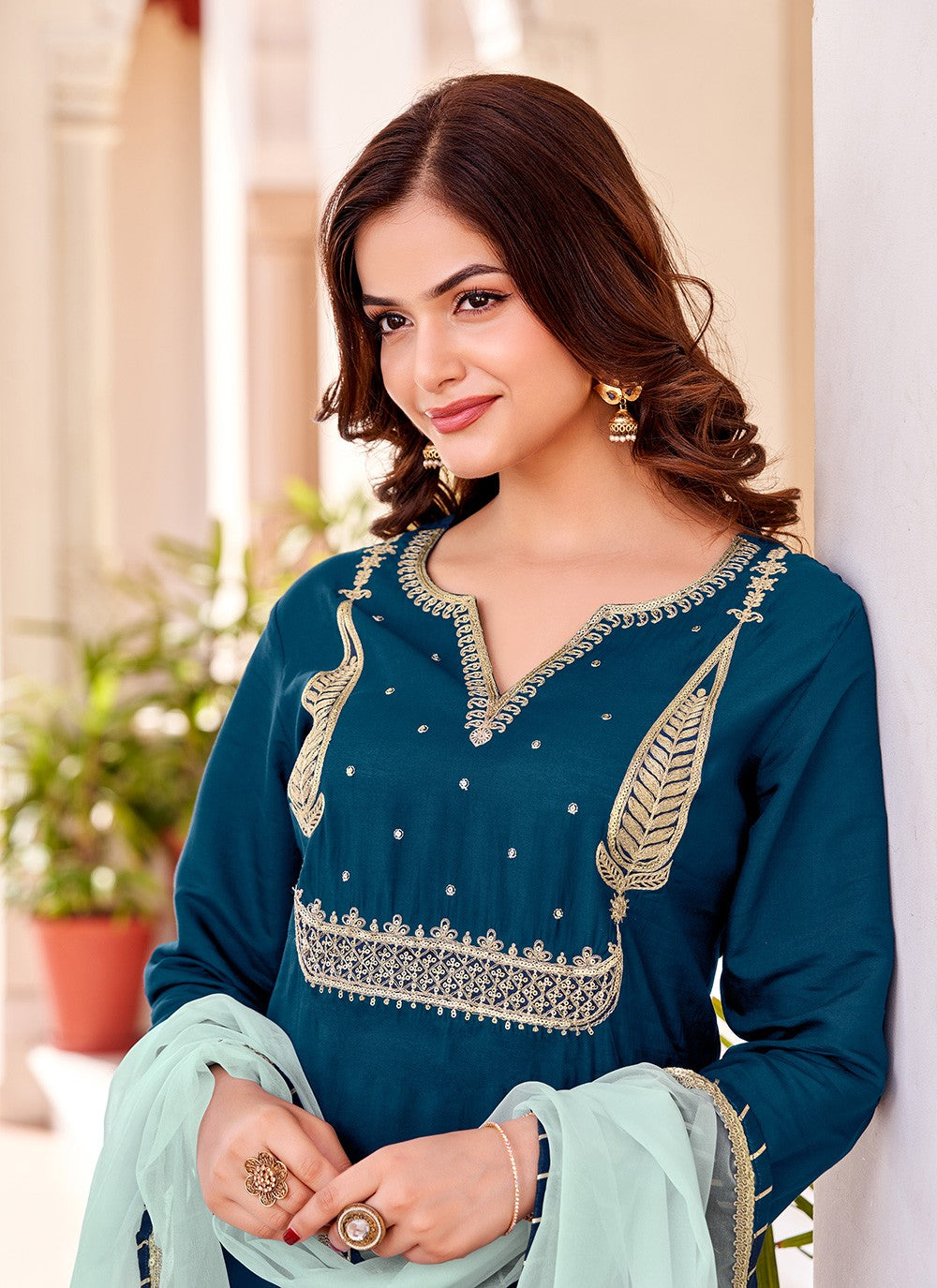 Chanderi , Viscose Salwar Suit - T3201