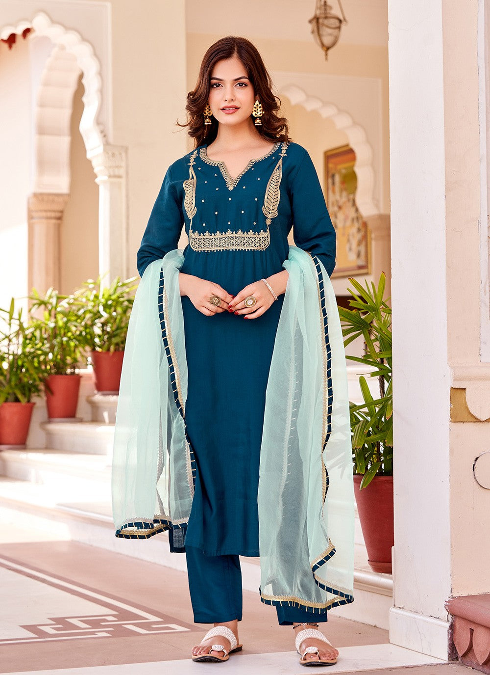 Chanderi , Viscose Salwar Suit - T3201