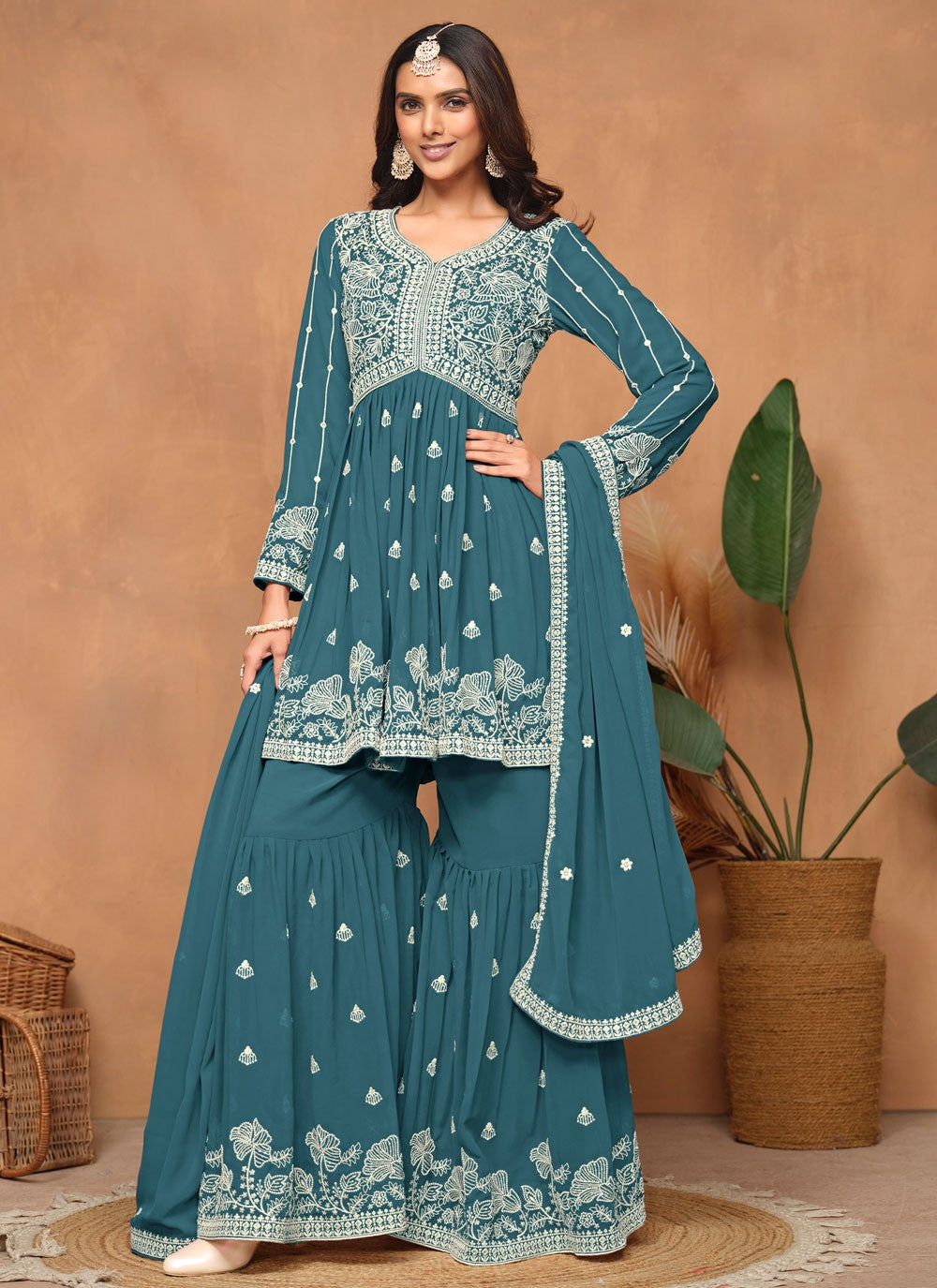 Faux Georgette Salwar Suit - T3209