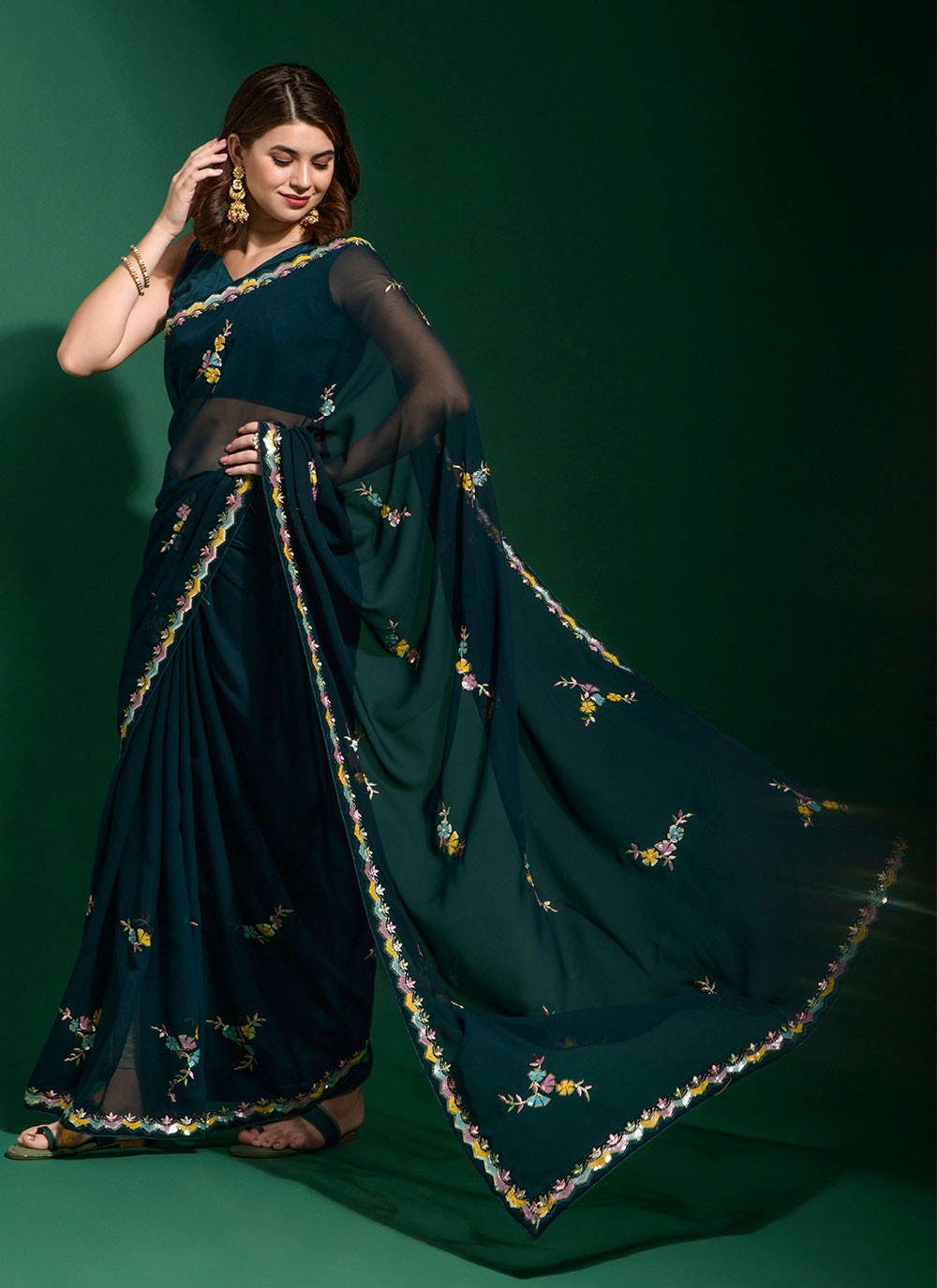 Saree Designer Georgette Saree - S2625