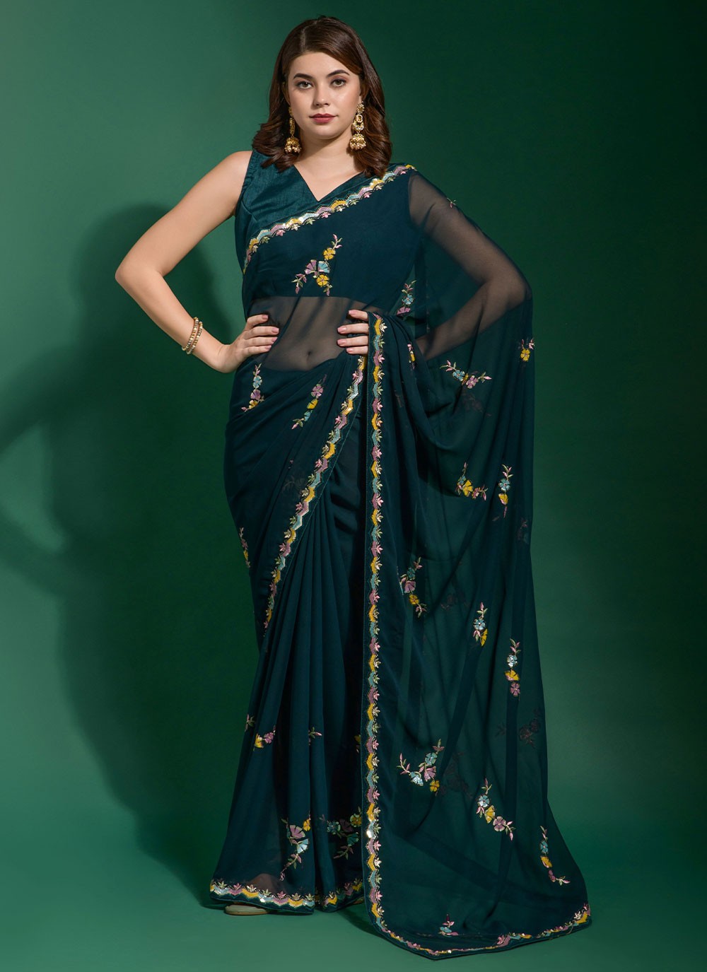 Saree Designer Georgette Saree - S2625