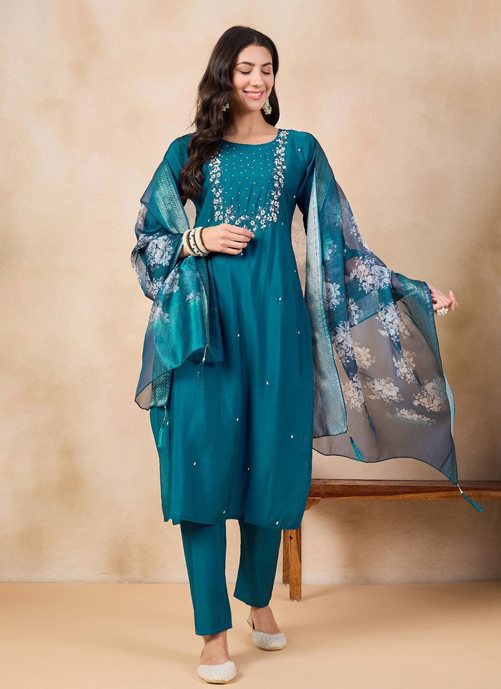 Muslin Pant Style Suit - T3217