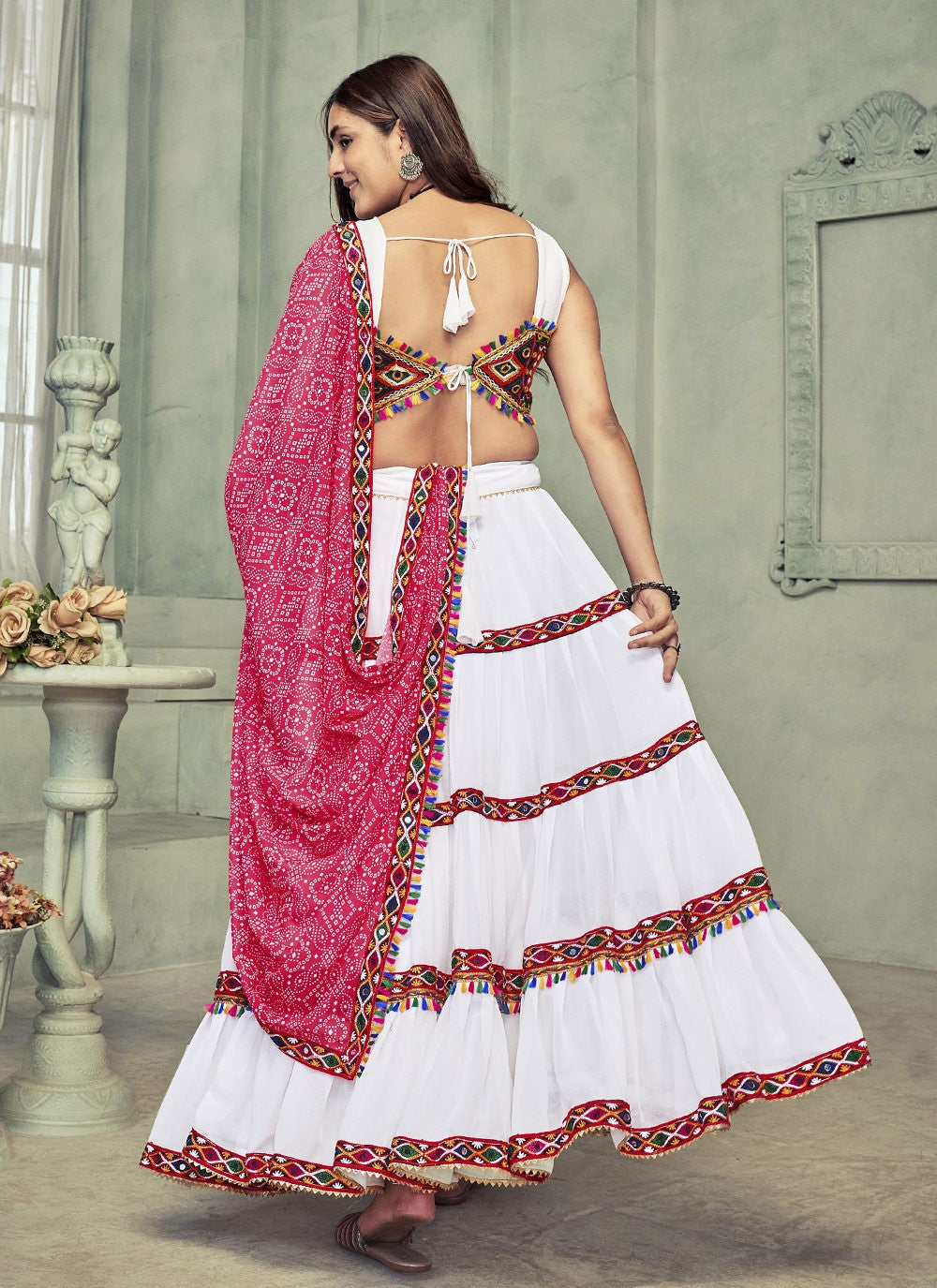 Embroidered Georgette A - Line Lehenga - L1989