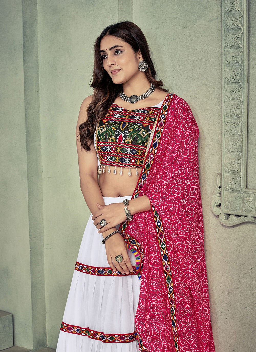 Embroidered Georgette A - Line Lehenga - L1989