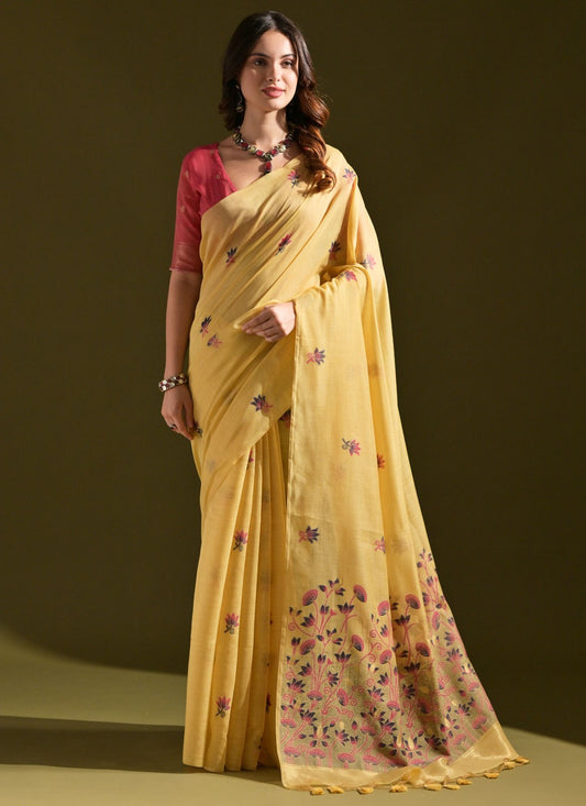 Thread, Woven Cotton Saree - S11916