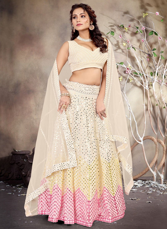 Embroidered Georgette A - Line Lehenga - L2538