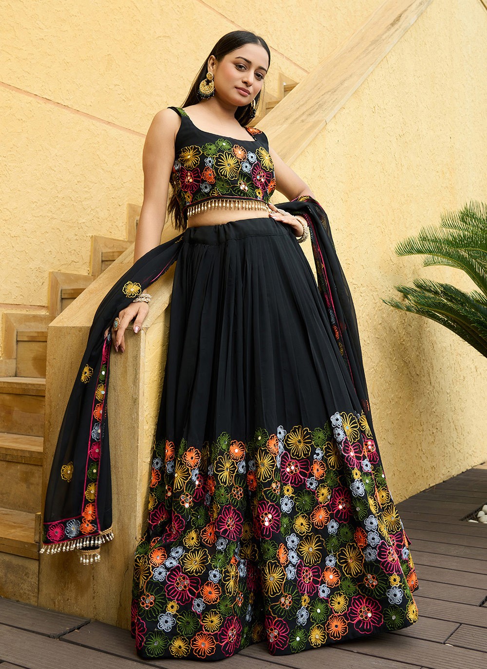 Embroidered Georgette A - Line Lehenga - L2308