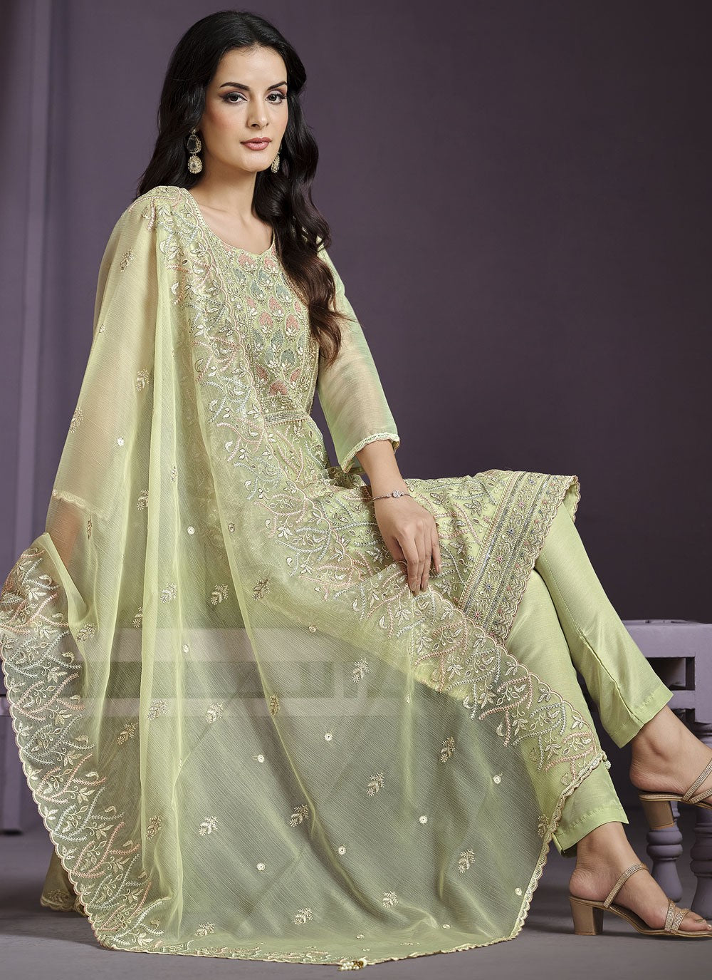 Chiffon Salwar Suit - T3912