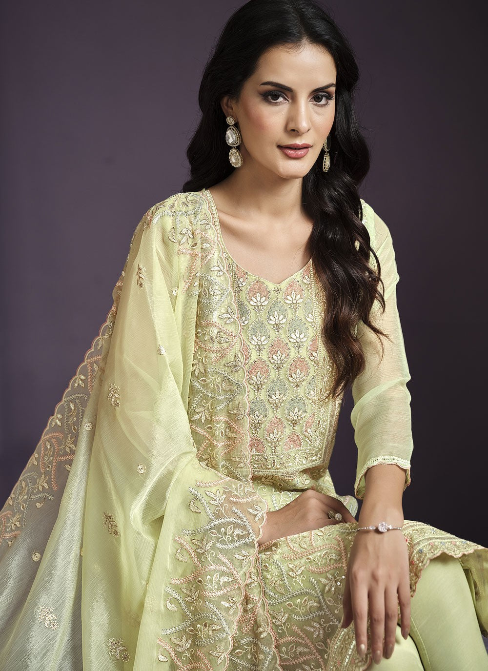 Chiffon Salwar Suit - T3912