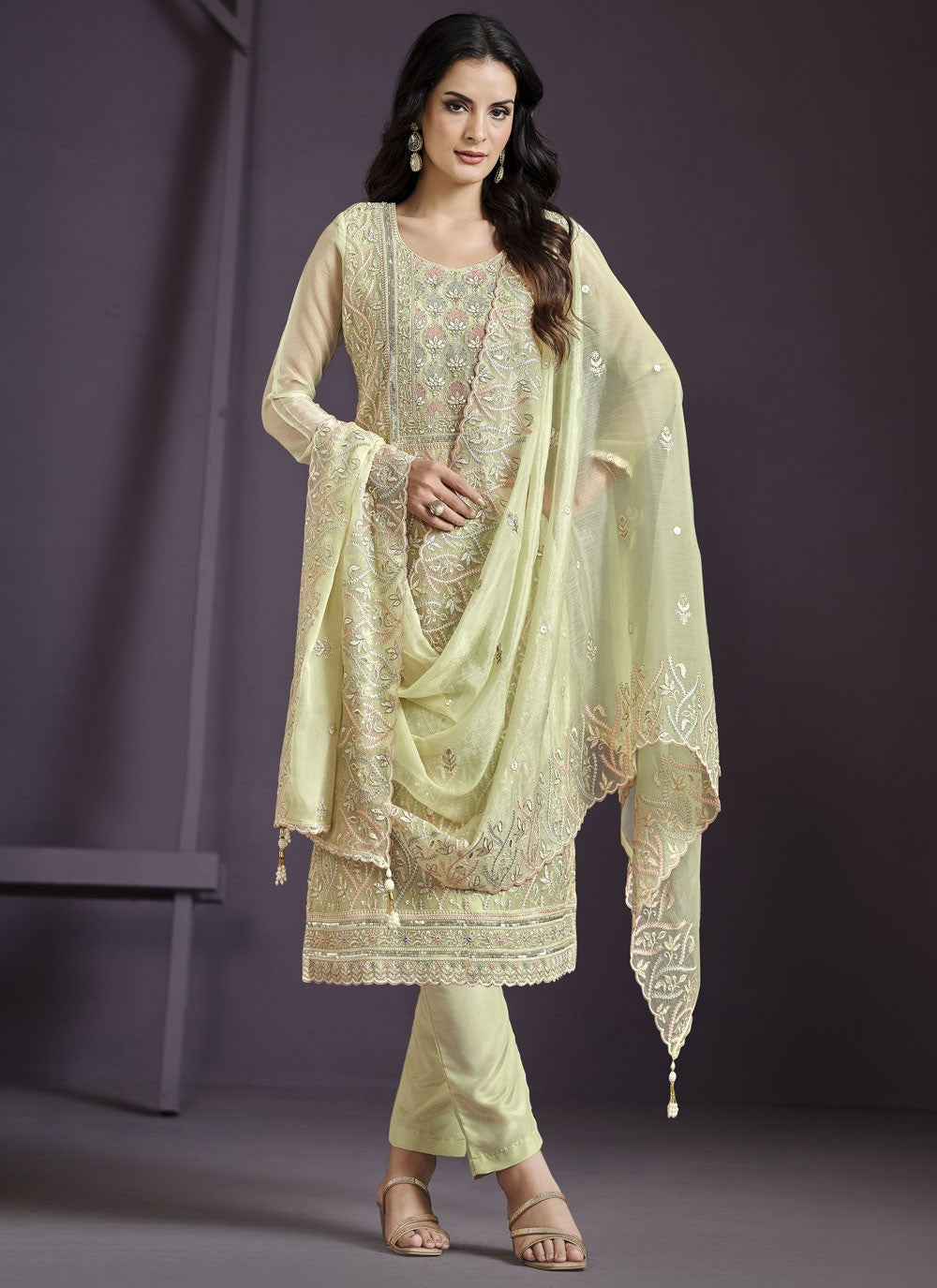 Chiffon Salwar Suit - T3912