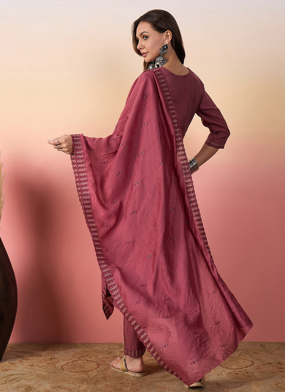 Silk Salwar Suit - T4022