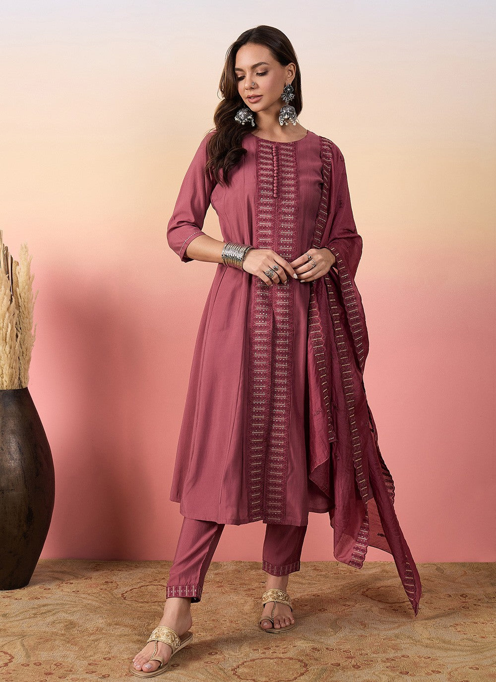 Silk Salwar Suit - T4022