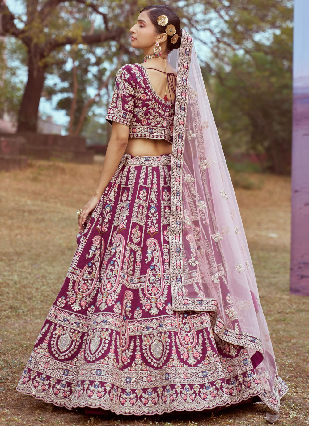 Beads Organza A - Line Lehenga - L2914