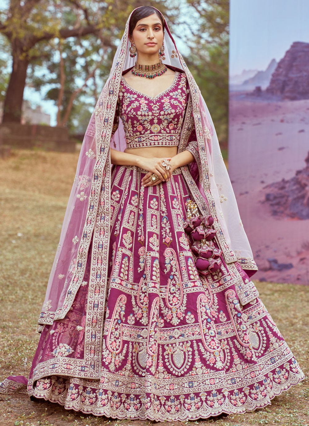 Beads Organza A - Line Lehenga - L2914