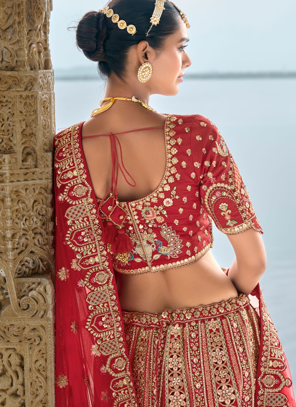 Embroidered Silk A - Line Lehenga - L2783