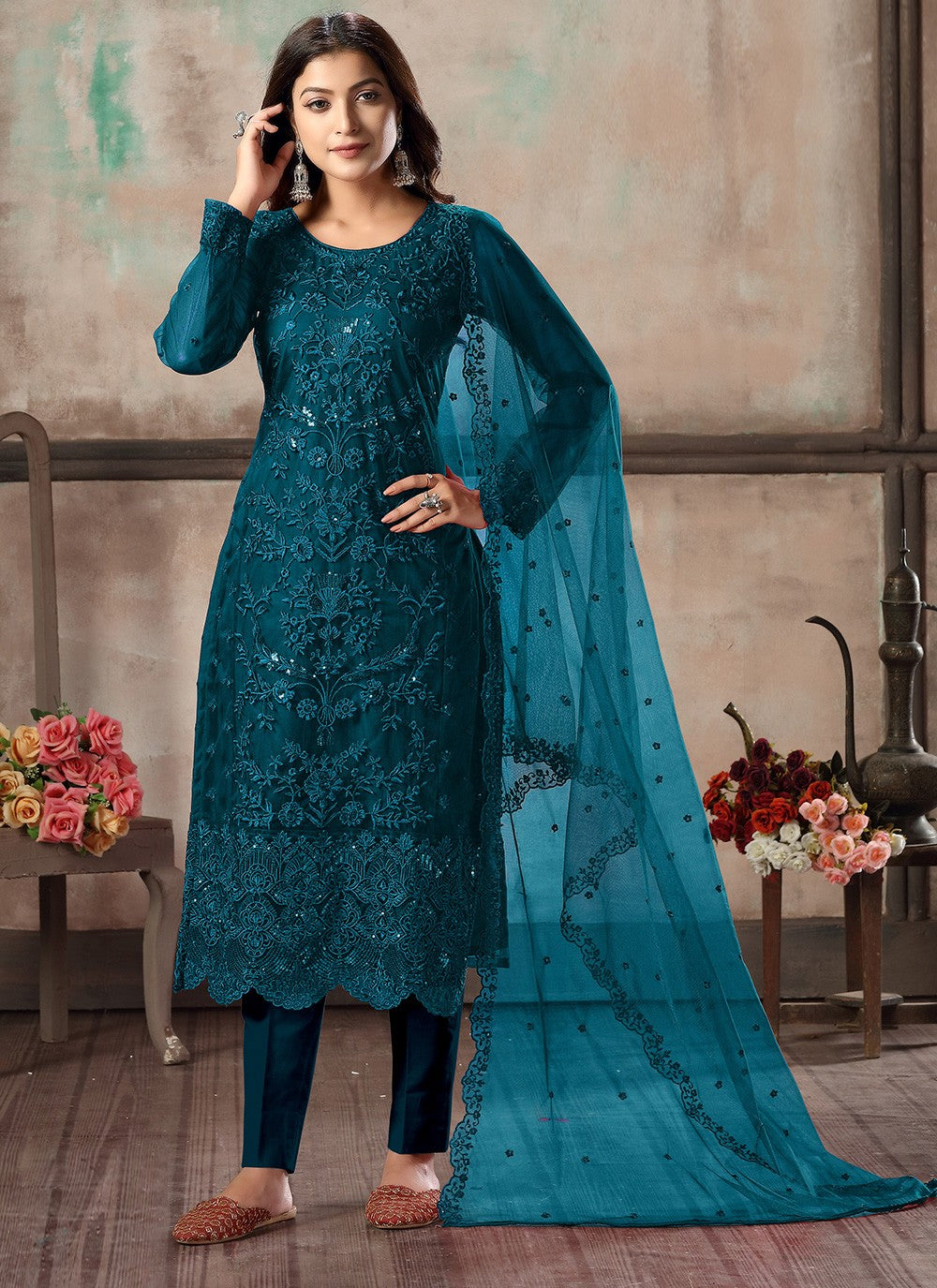 Net Salwar Suit - T615