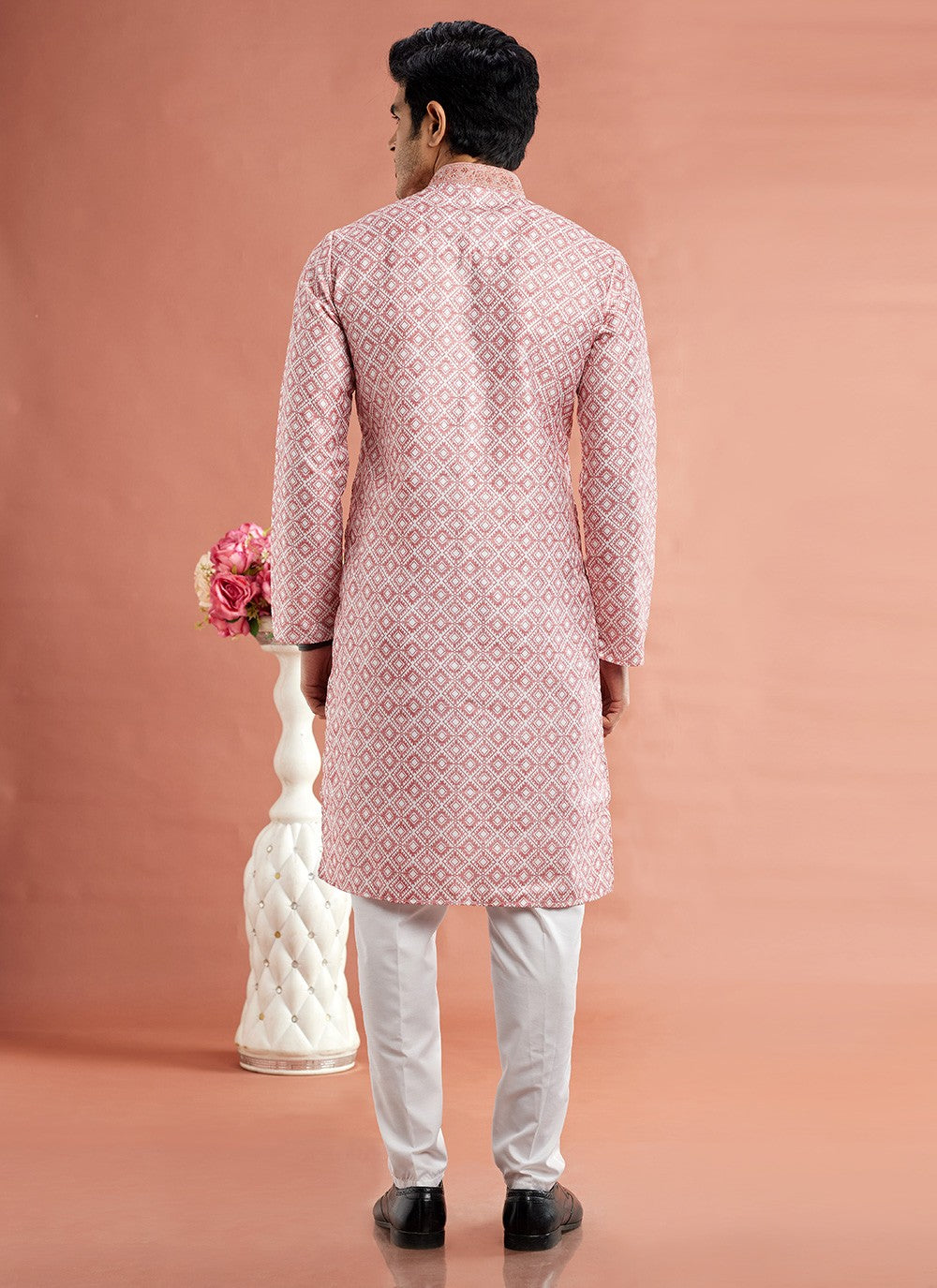 Digital Print Cotton Mauve Kurta Pyjama - M7089