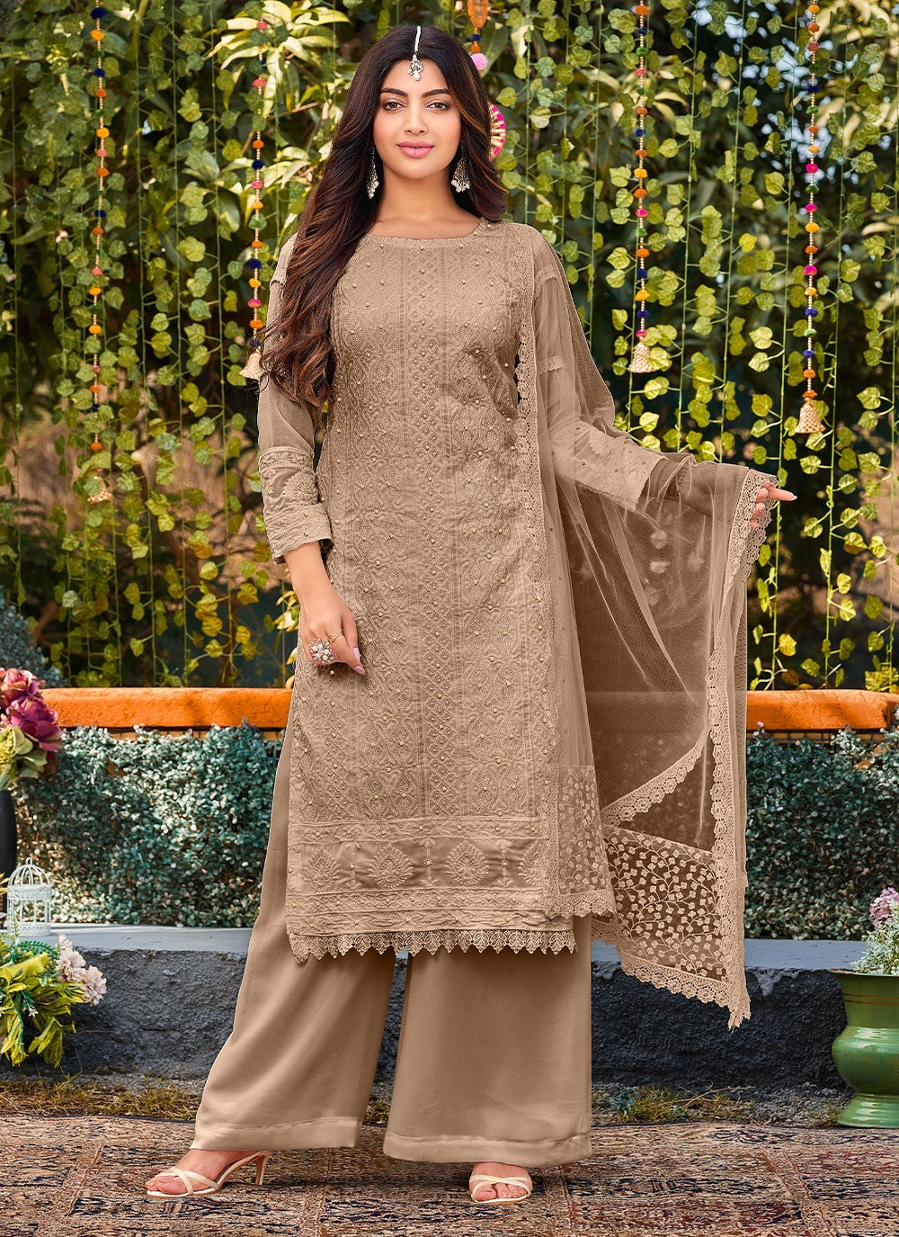 Cotton , Faux Georgette Salwar Suit - T986