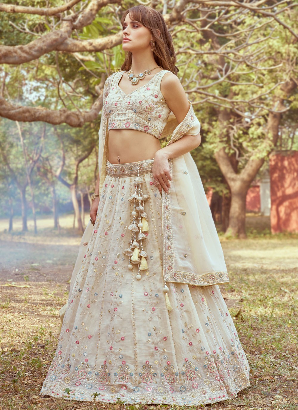 Beads Organza A - Line Lehenga - L2931