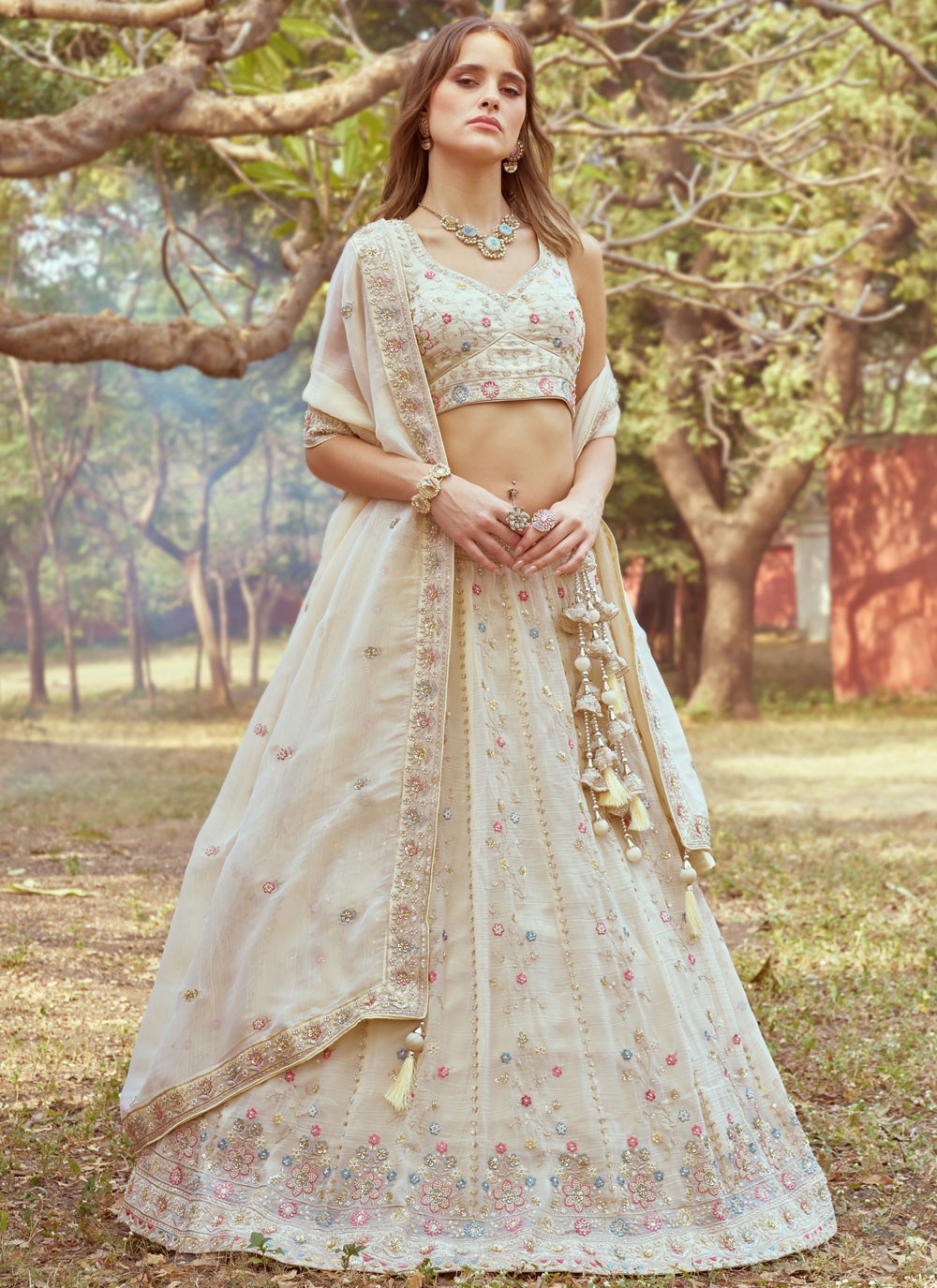 Beads Organza A - Line Lehenga - L2931