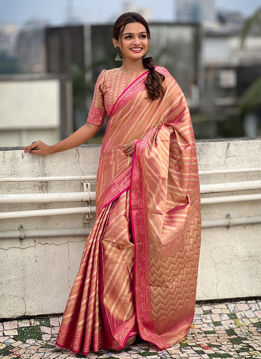 Contemporary Woven Tissue Saree - S9604