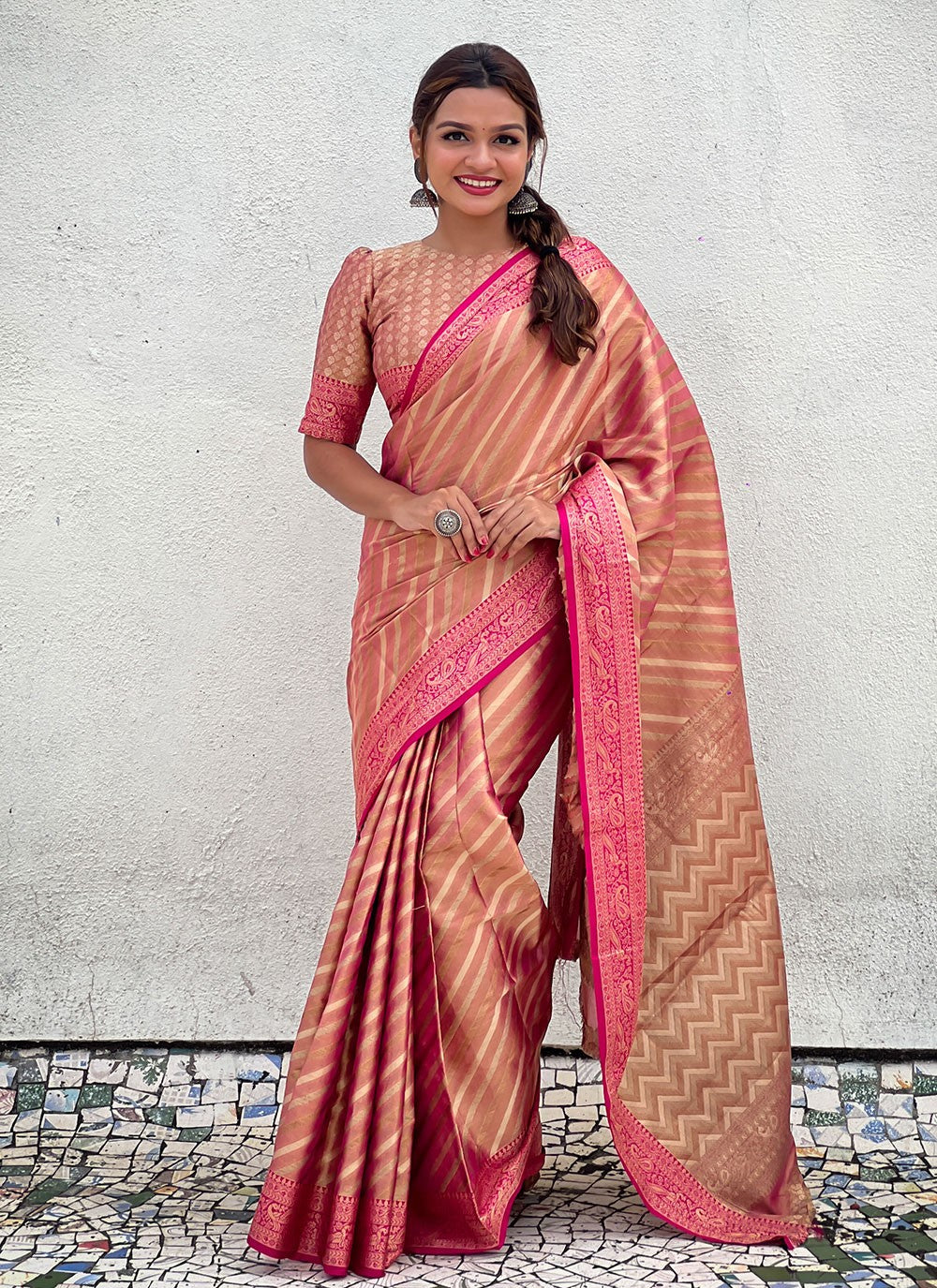 Contemporary Woven Tissue Saree - S9604