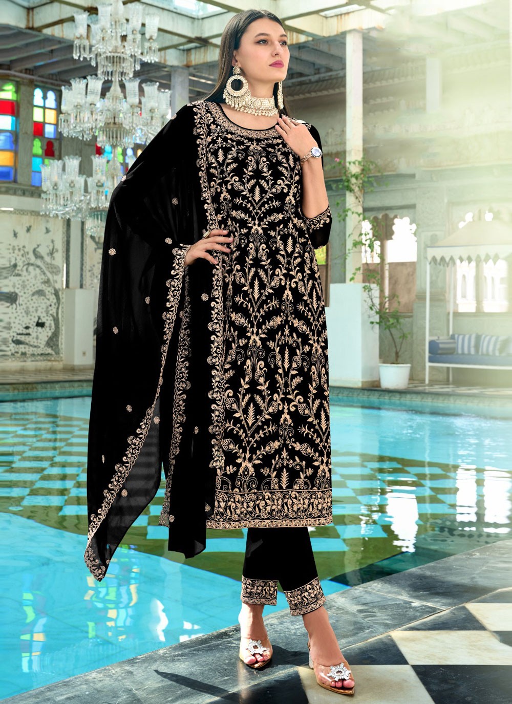 Faux Georgette Salwar Suit - T2749