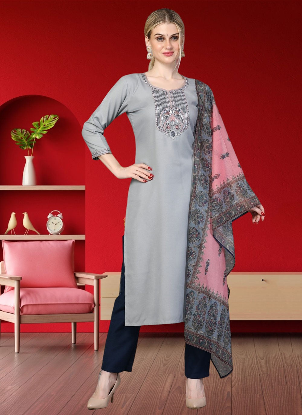 Rayon Salwar Suit - T2566