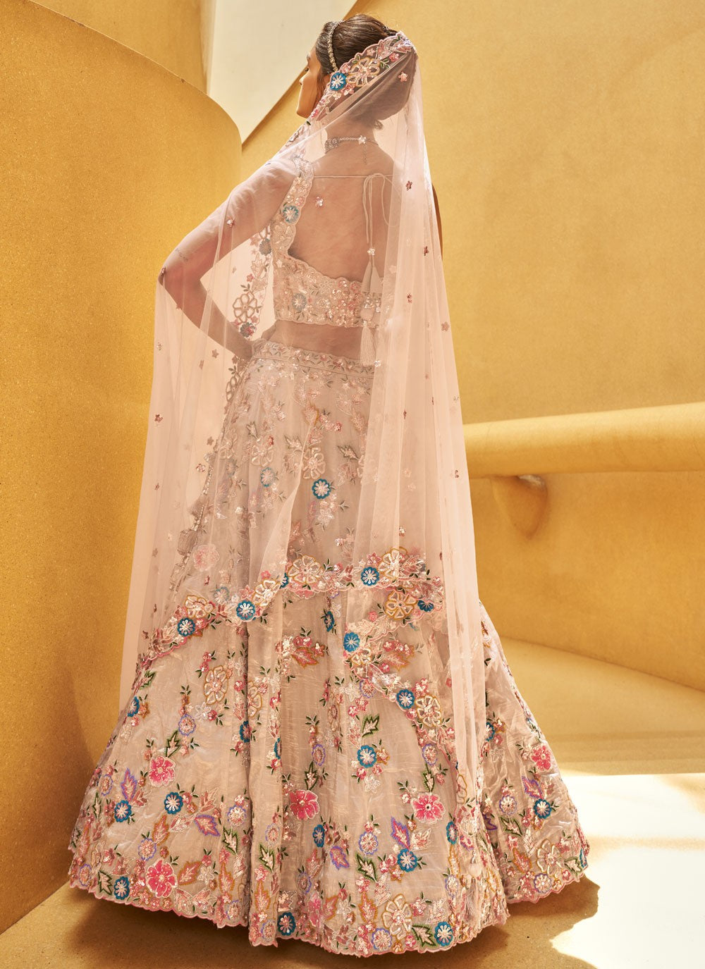 Beads Organza A - Line Lehenga - L2914