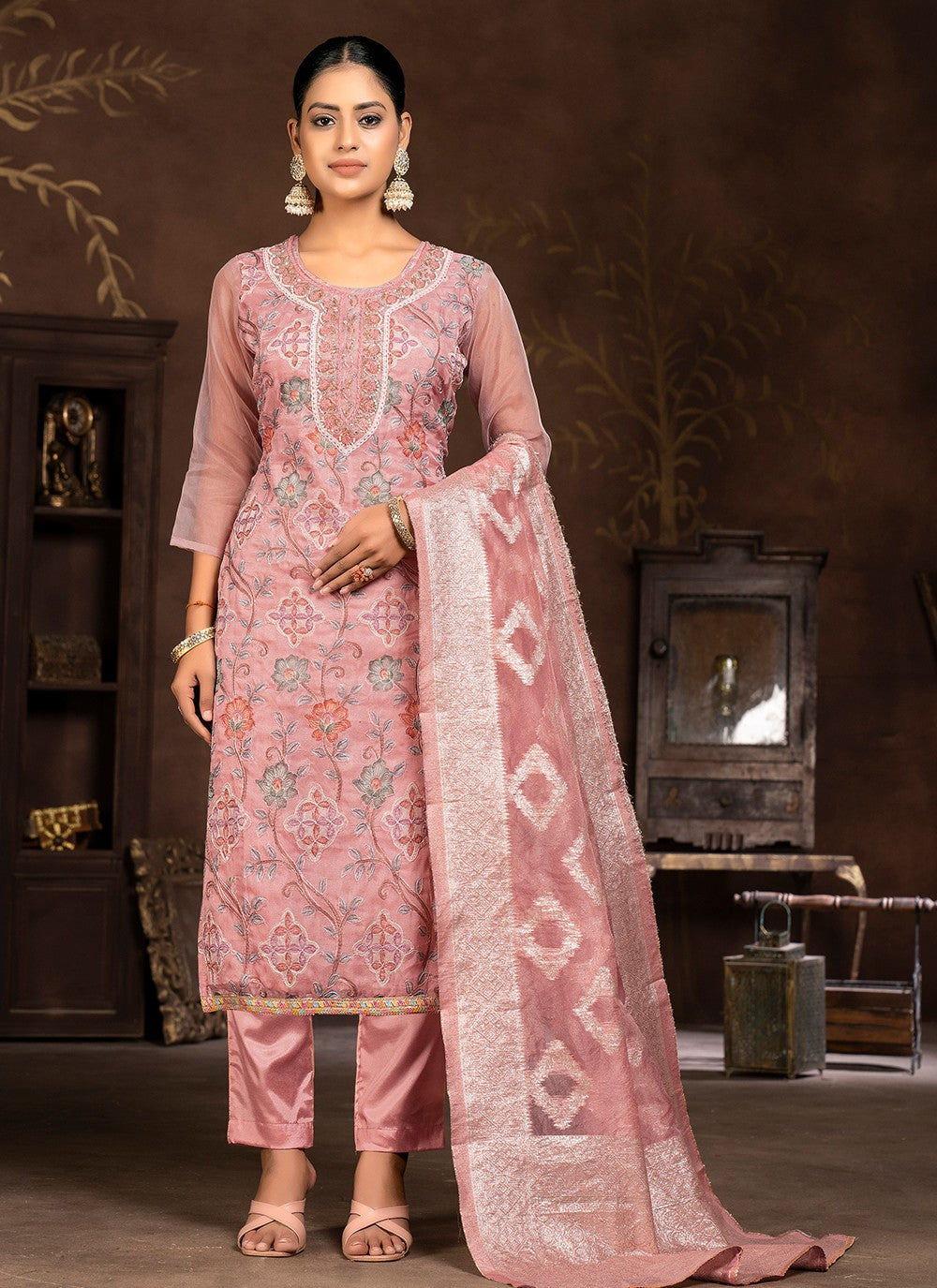 Organza Salwar Suit - T2102