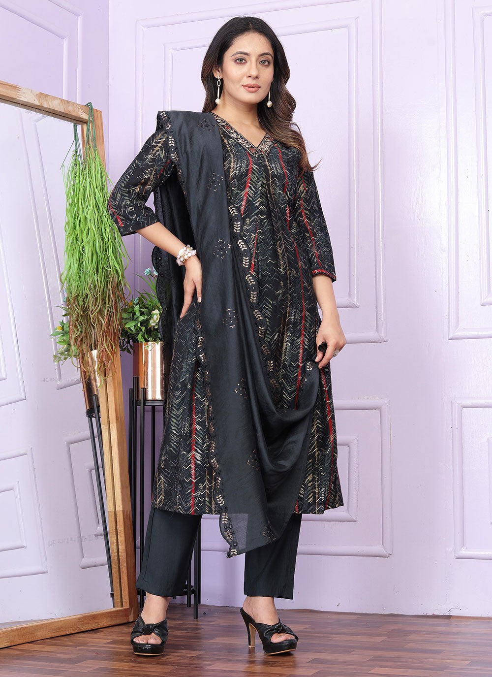 Silk Salwar Suit - T2936