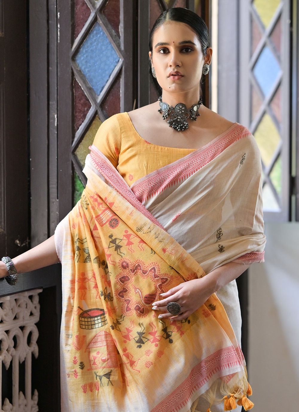 Classic Weaving Zari Cotton Saree - S6623