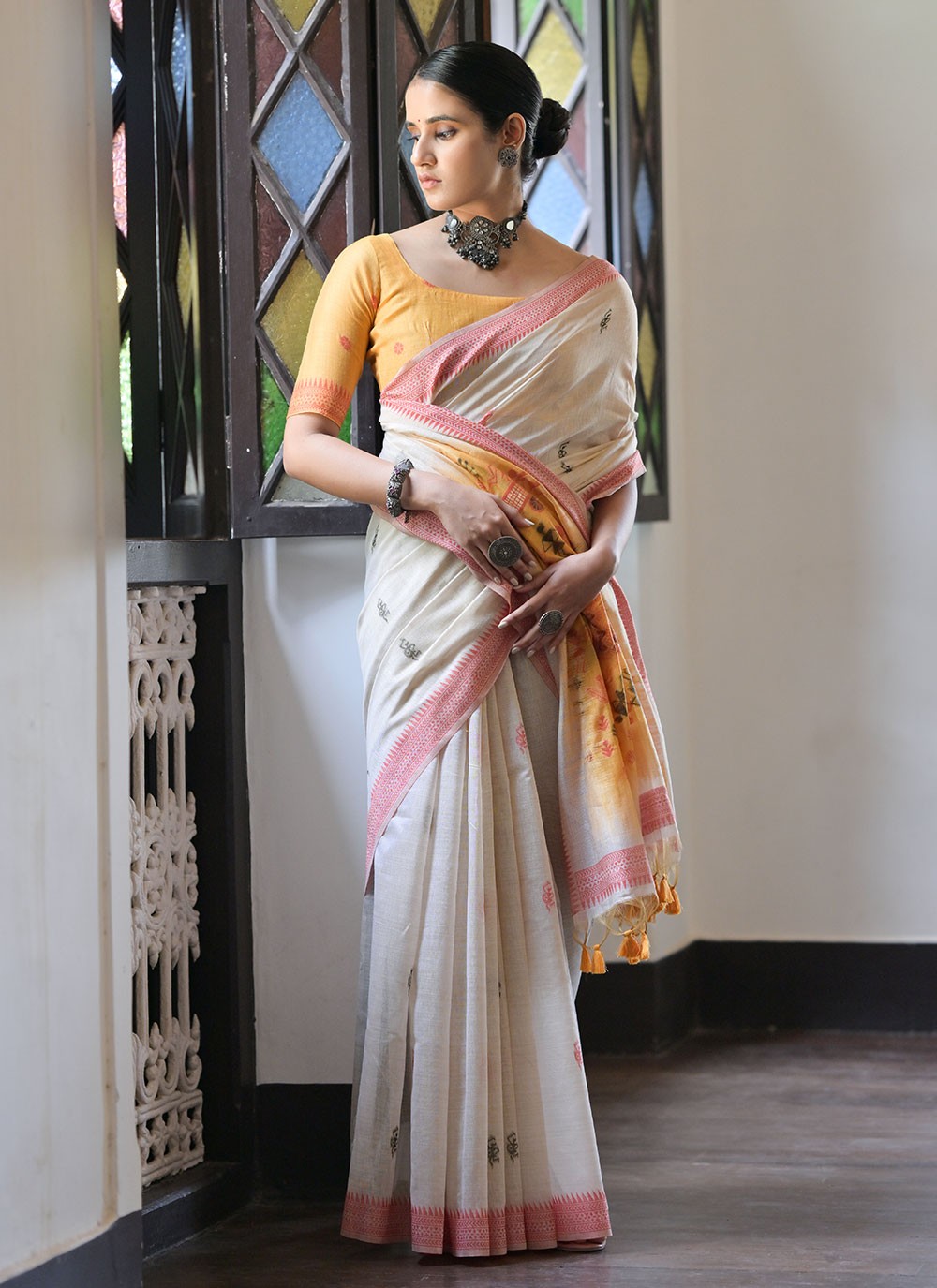 Classic Weaving Zari Cotton Saree - S6623