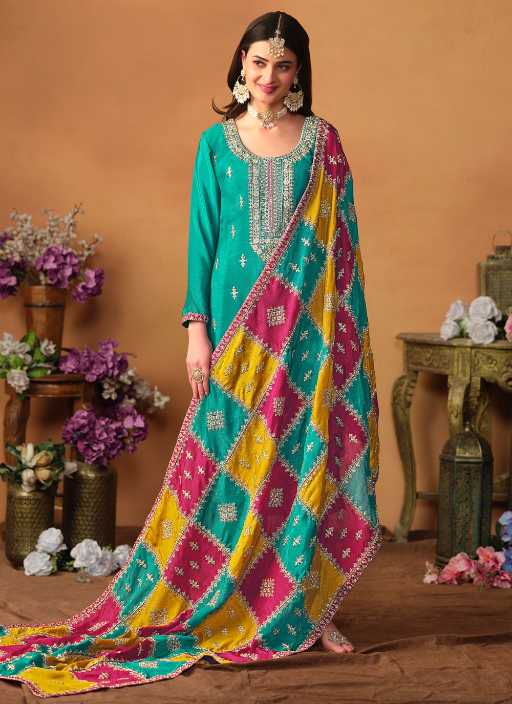 Chinon, Silk Salwar Suit - T2473