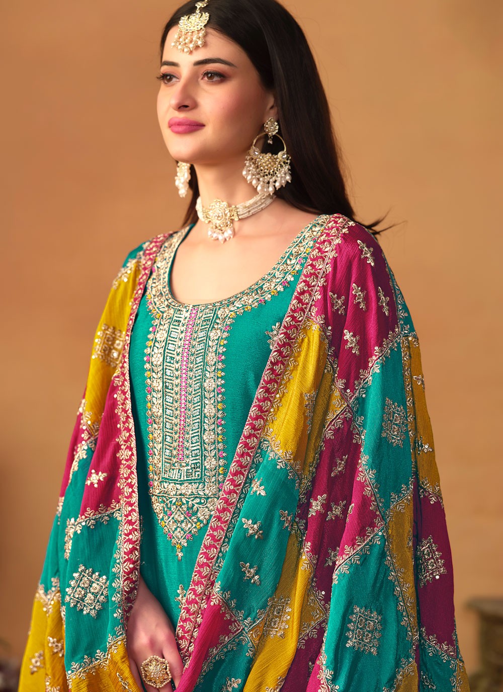 Chinon, Silk Salwar Suit - T2473