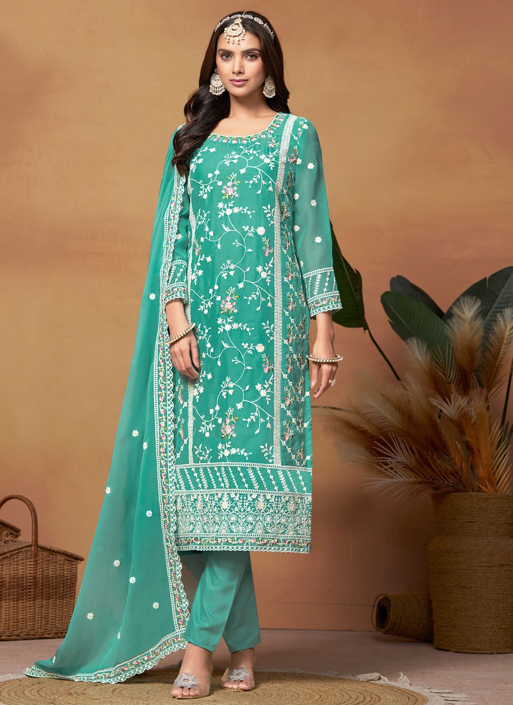 Organza Salwar Suit - T2668