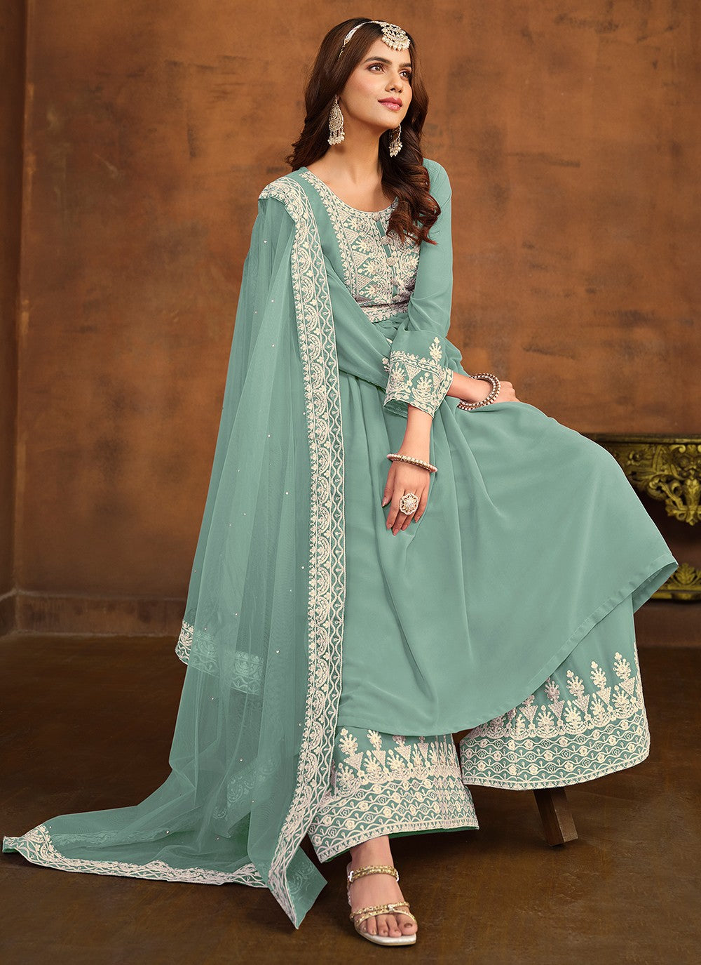 Faux Georgette Salwar Suit - T2124