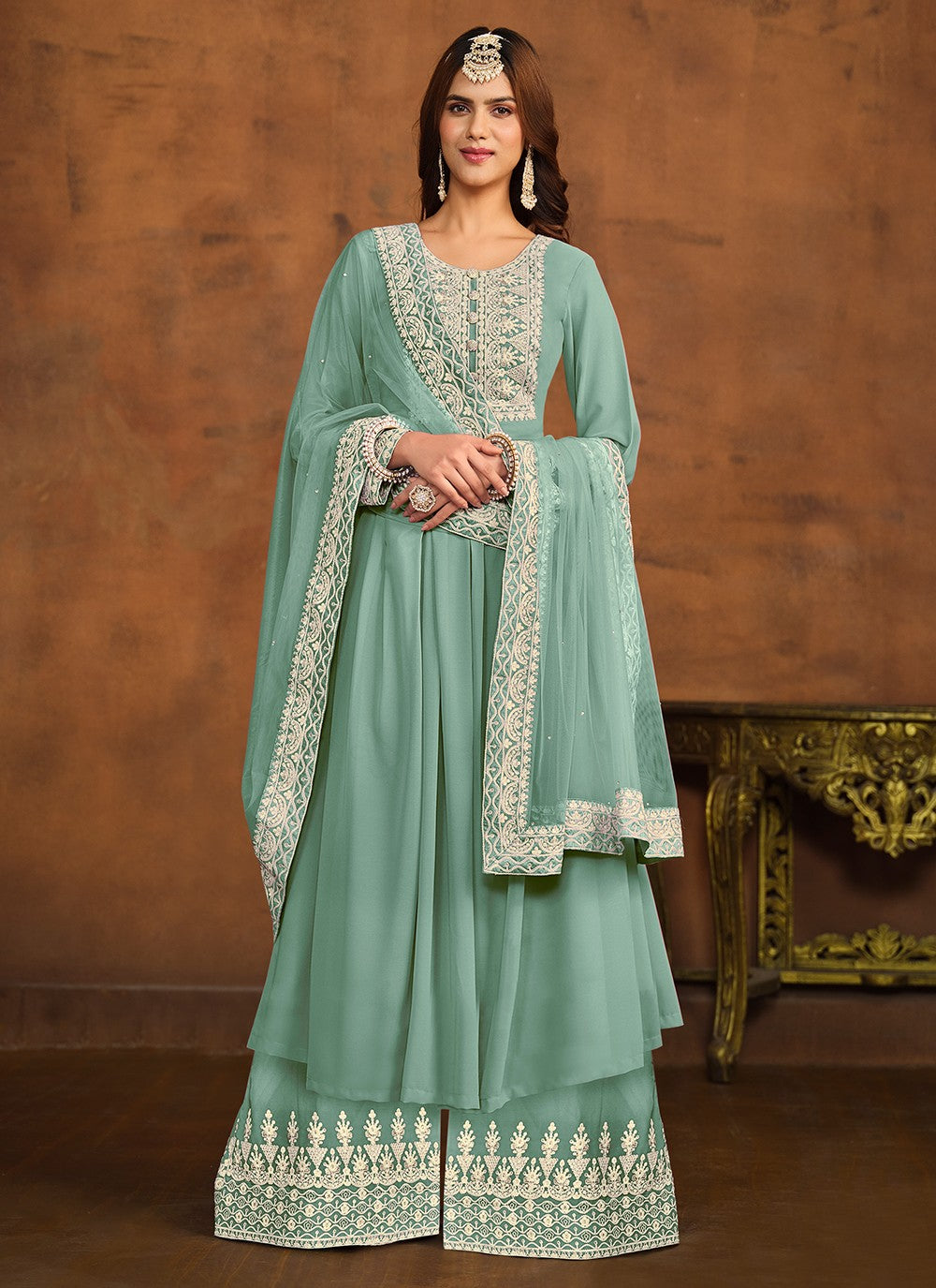 Faux Georgette Salwar Suit - T2124