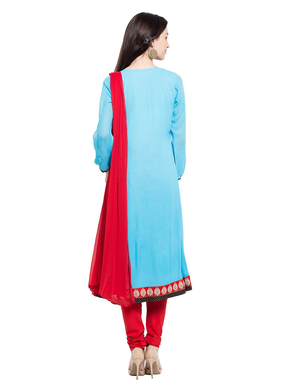 Faux Georgette Churidar Suit - T358