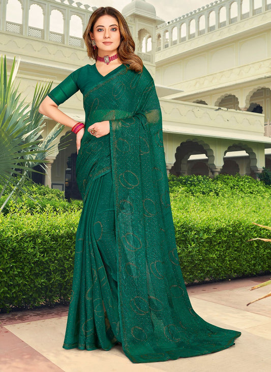 Trendy Stones Chiffon Saree - S1775